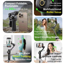 3-Axis Handheld Gimbal Phone Stabilizer with Extension Rod by Snagg A Phone Holder
