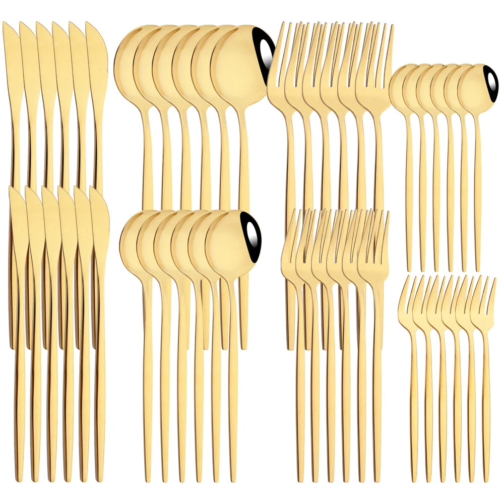 48pcs Stainless Steel Cutlery Set by Snagg A Dinnerware