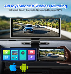 Dual Lens Car DVR with Wireless CarPlay by Snagg A Car DVR
