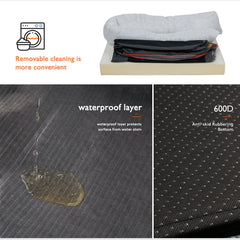 Super Soft Orthopedic Foam Dog Bed with Cotton Bolster & Removable Cover by Snagg A Pet Bed