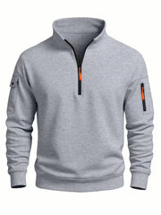 Men’s High-Neck Performance Sweatshirt | 2026 Autumn/Winter Half-Zip Windproof Top