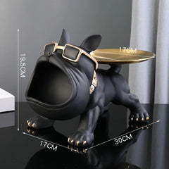 Bulldog Resin Figurine with Storage Compartment by Snagg A Sculpture