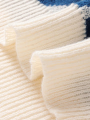 Men’s Maze Jacquard Pullover | Geometric Contrast Round-Neck Sweater