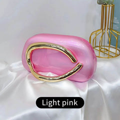 Acrylic Box-Shaped Evening Crossbody Bag - SnaggIt