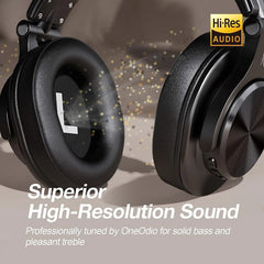 Bluetooth 5.2 Over-Ear Headphones | Hi-Res Audio DJ Studio Headset (72H Playtime) by Snagg A Headphone