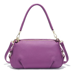 Genuine Leather Pillow Handbag – Simple High-Quality Small Shoulder & Crossbody Bag for Women