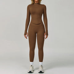 Women's 2/3-Piece Seamless Yoga Set | Gym Workout Suit Fitness Bra Crop Top Long Sleeve Leggings