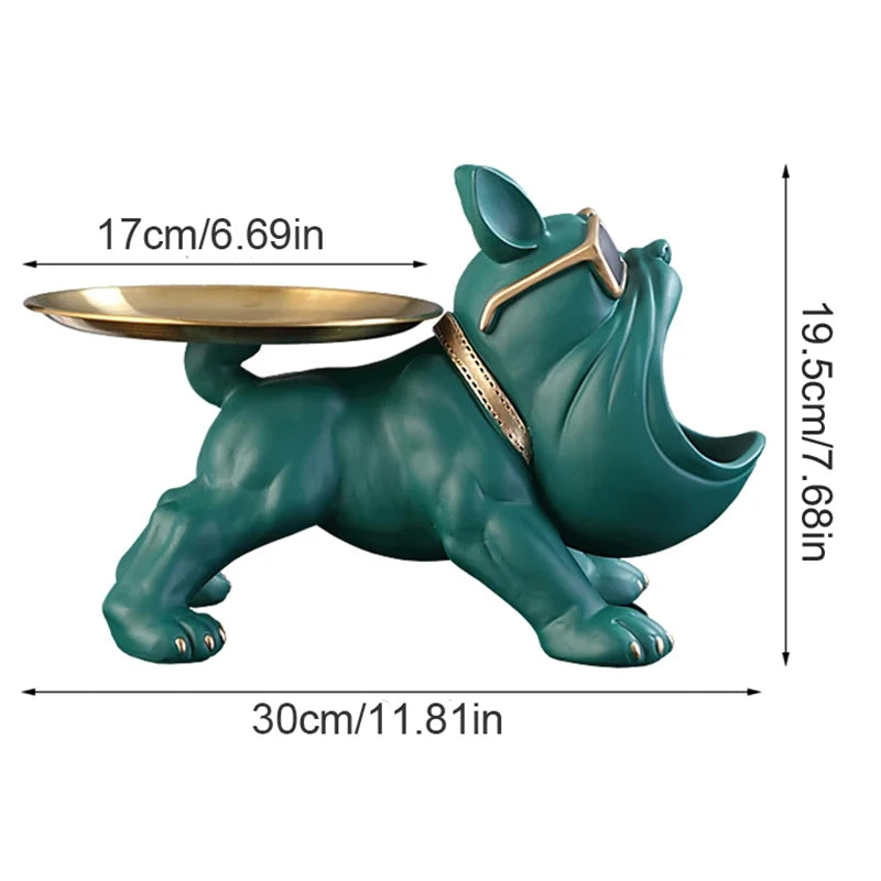 Bulldog Resin Figurine with Storage Compartment by Snagg A Sculpture