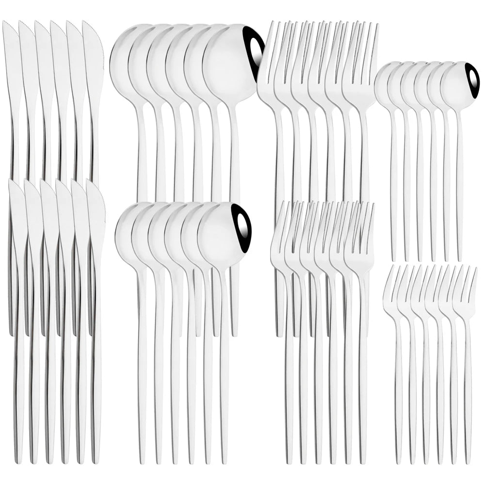 48pcs Stainless Steel Cutlery Set by Snagg A Dinnerware