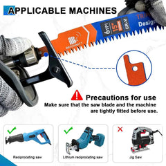 Professional Curved Reciprocating Saw Blade Set | High Performance Log & Tree Trimming Saber Blades