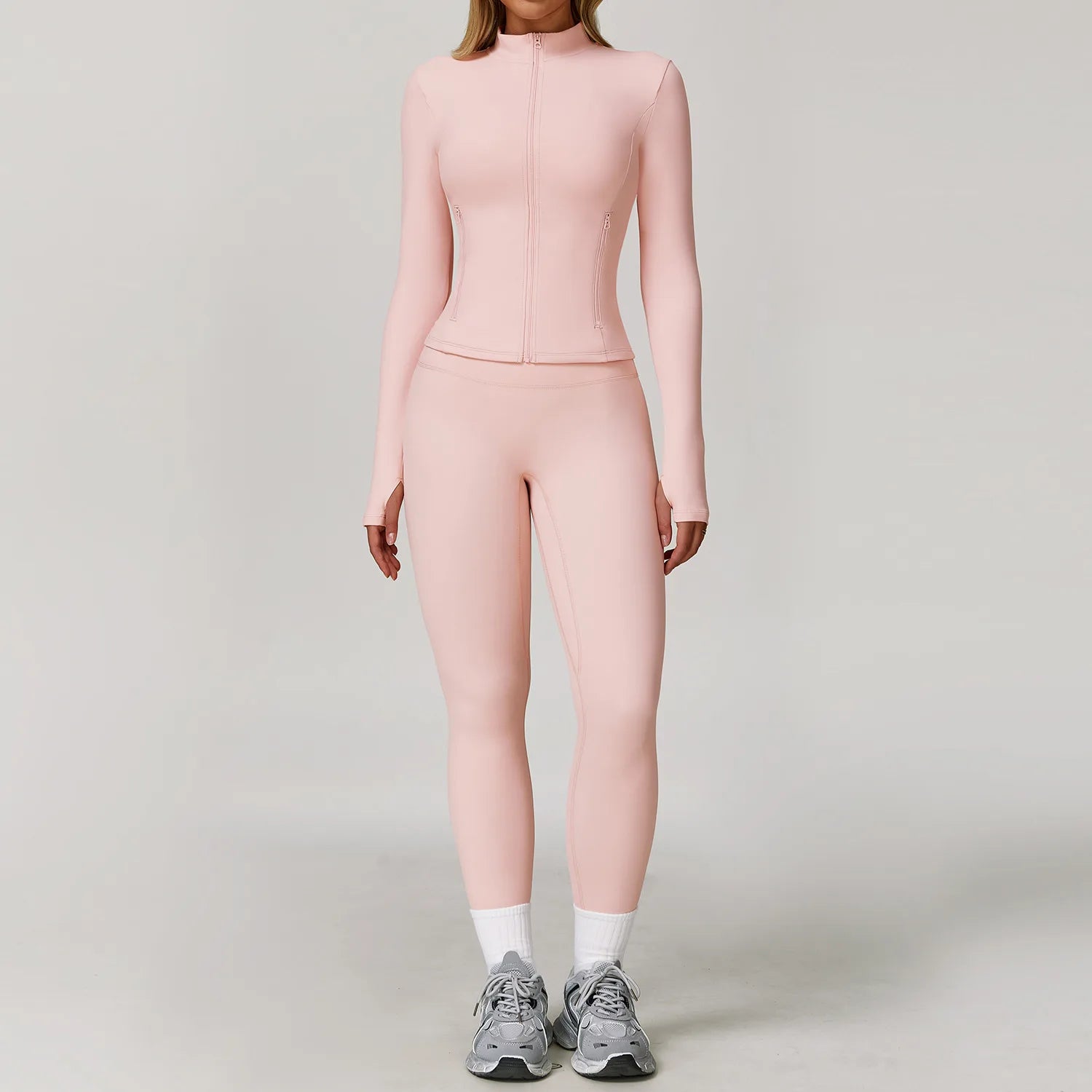 Women's 2/3-Piece Long Sleeve Yoga Suit | Sports Bra Running Workout Gym Tracksuit Athletic Wear