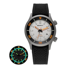 BERNY Titanium Diver’s Watch – Miyota 8215 | 200M (Titanium Strap) - SnaggIt