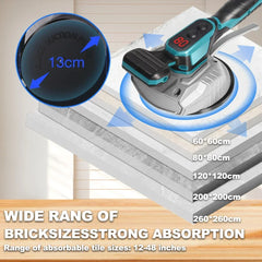 Cordless 8 Speed Tile Tiling Machine - 18,000 RPM High Frequency Vibration Leveling Tool Compatible With Makita 18V Battery