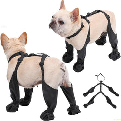 Waterproof Dog Boots with Harness Support by Snagg A Shoes
