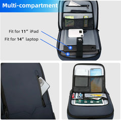 Slim Waterproof Business Backpack 15.6" with USB Charging Port