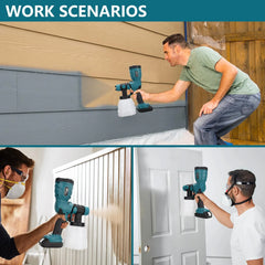 1000ML Cordless Paint Spray Gun – Compatible with Makita 18V LXT Batteries