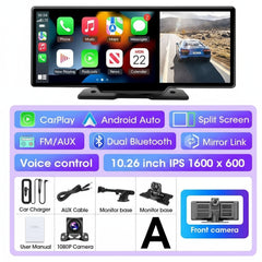 Dual Lens Car DVR with Wireless CarPlay by Snagg A Car DVR