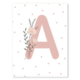 Pink Butterfly And Letters Wall Art by Snagg A Print