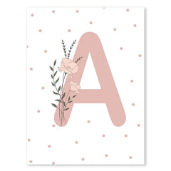 Pink Butterfly And Letters Wall Art by Snagg A Print