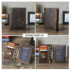 Genuine Leather Passport Wallet by Snagg It Wallet