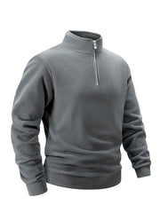 Men’s Thicker Fleece Sweatshirt | Autumn/Winter Half-Zip Thermal Pullover