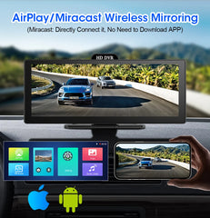 10"/11.26" 4K Dual Lens DVR with Wireless CarPlay by Snagg A Car DVR