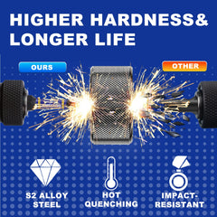 1"/2" Metric Hex Head Impact Bit Set – Magnetic S2 Steel Hex Screwdriver Bits with Base & Bit Holder