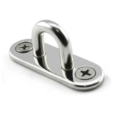 Stainless Steel Elliptical Wall Hooks | Heavy-Duty U-Shaped Eye Plates 2/5/10pcs M5–M12