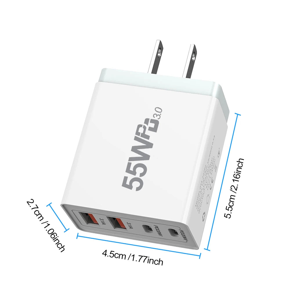 EU/US/UK/AU Plug USB Quick Charging Adapter by Snagg An Adapter