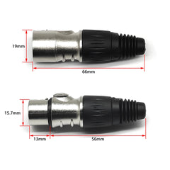 20 Pack XLR 3 Pin Microphone Connectors by Snagg A Cable Plug