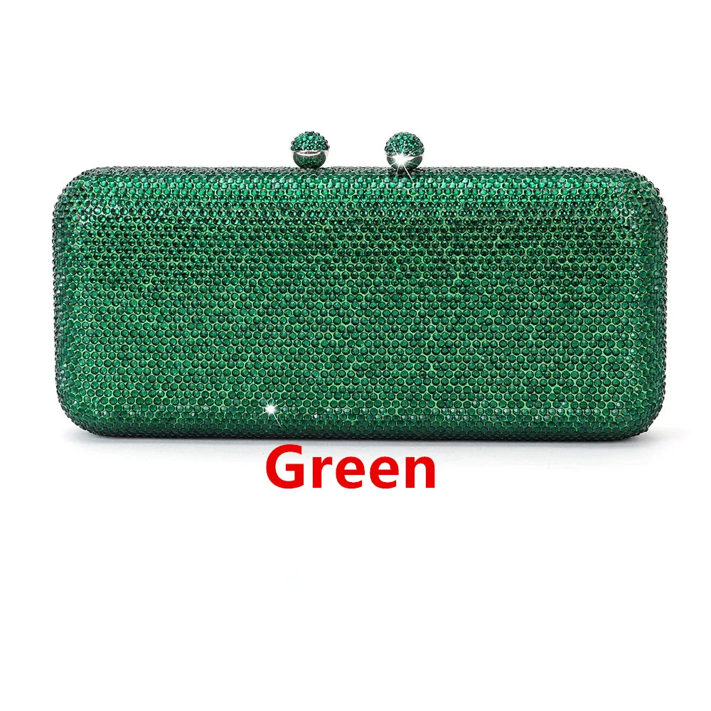 Italy-Inspired Crystal Diamond Evening Clutch by Snagg It Purses