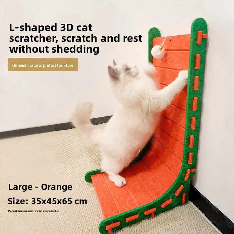 Vertical Felt Cat Scratcher & House by Snagg A Scratcher
