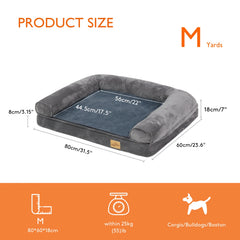 Orthopedic Pet Mattress with Bolster Sides & Washable Cover by Snagg A Pet Bed