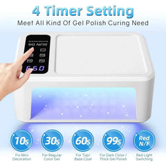Ultra High Power 480W Professional UV/LED Nail Station – 108 LED Beads & Skin Whitening Red Light Mode