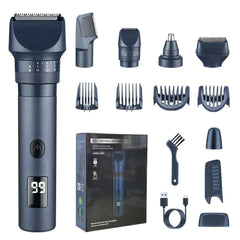 Professional 5 in 1 Complete Body Grooming System – IPX6 Waterproof Cordless Shaver & High Precision Trimmer Kit