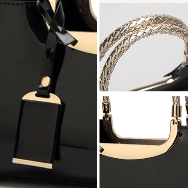 Elegant Ladies’ Glossy PU Leather Evening Purse by Snagg It Purses