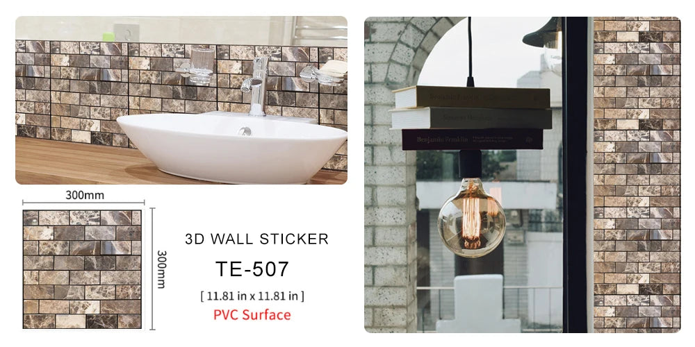Imitation Brick & Cobblestone Wall Stickers by Snagg A Wall Sticker