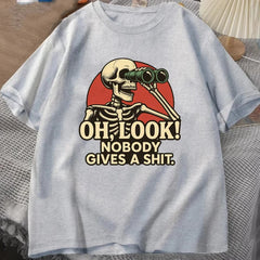 "Oh Look Nobody Gives A Shit" Graphic Tee | Sarcastic Humor Streetwear