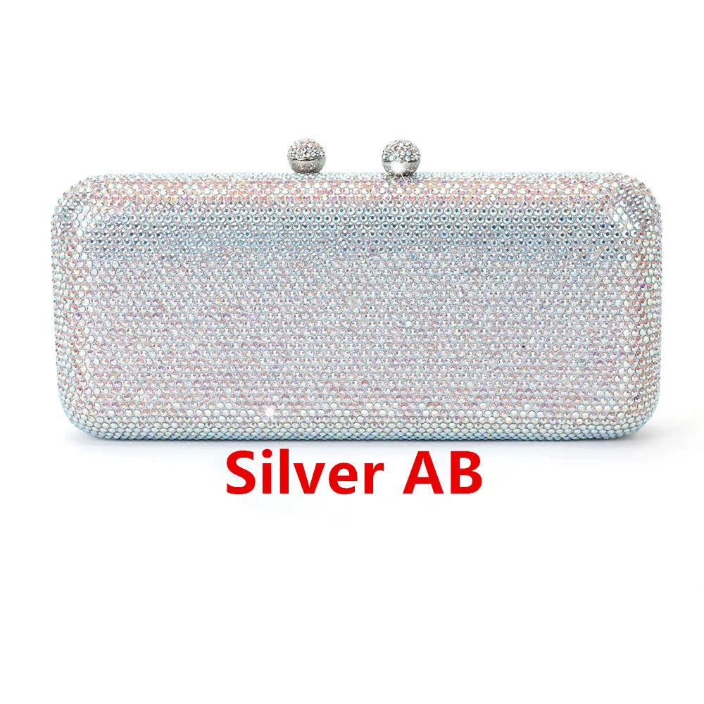 Italy-Inspired Crystal Diamond Evening Clutch by Snagg It Purses