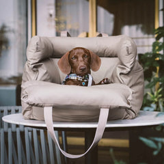 Luxury Faux Leather Pet Car Seat & Travel Bed by Snagg A Pet Seat