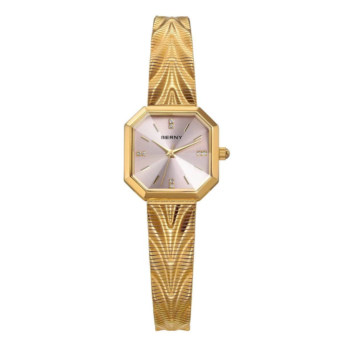 BERNY Women’s Octagonal Gold Quartz Watch - SnaggIt