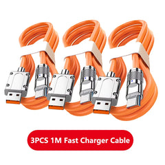 3 Pack 120W USB-C Fast Charging Cables by Snagg A Charging Cable