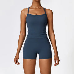 Women's 2-Piece Seamless Long Sleeve Crop Top Yoga Set | High Waist Leggings Gym Fitness Suit