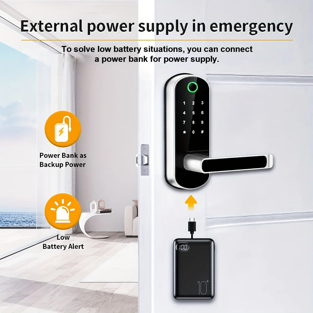 Smart Fingerprint Door Lock – WiFi Keyless Entry with Touchscreen by Snagg A Smart Door Lock