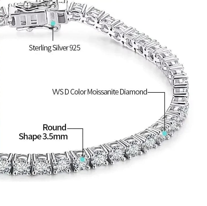 Moissanite Tennis Bracelet by Snagg A Bracelet