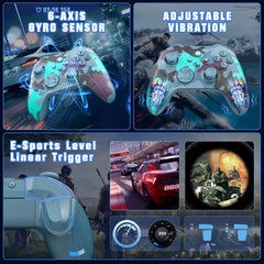 RH-010 Hall Effect Wireless Gaming Controller - RGB Lighting & 2.4G Ultra-Stable Connection