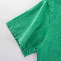 Women's TV Show Inspired Washed T-Shirt | Cotton Oversize Soft Summer Street O-Neck Casual Top