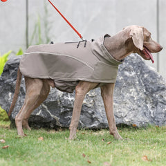 Soft-Shell Waterproof Dog Jacket for Large Dogs – Fleece-Lined Flexible Chest Safety Reflective Outdoor Coat