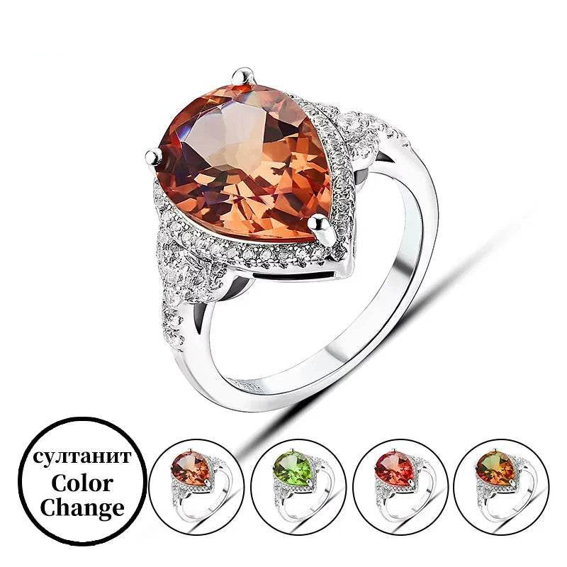 Blue Sapphire Pear Cut Ring - SnaggIt