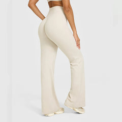 Women's Flared Wide-Leg Yoga Leggings | Seamless Breathable Fitness Versatile Casual Pants